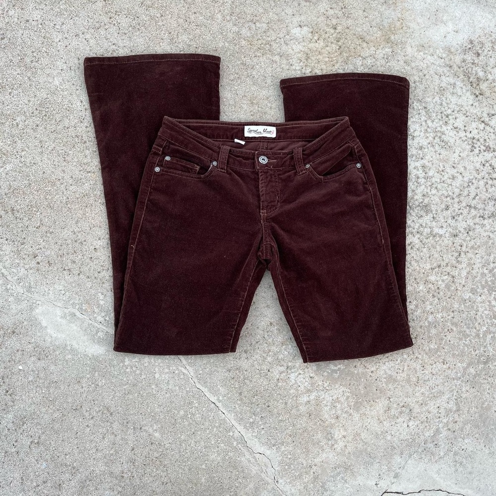 Brown corduroy flared pants